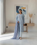 Classic Lawn Collection 3 Piece Suit – Sky Blue (OTL-25-514/U) | Unstitched