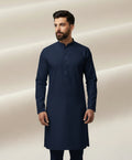 Dark navy blue Soft Cotton – Men’s Unstitched