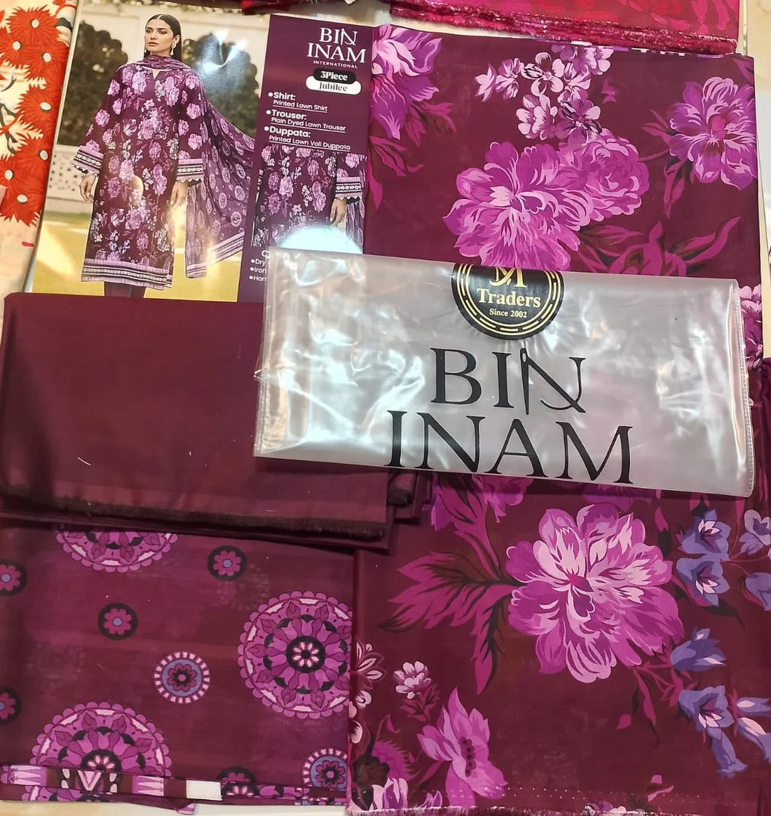 Jubilee Luxury Printed Summer Lawn 3pc D7
