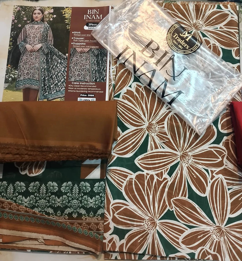 Jubilee Luxury Printed Summer Lawn 3pc D1
