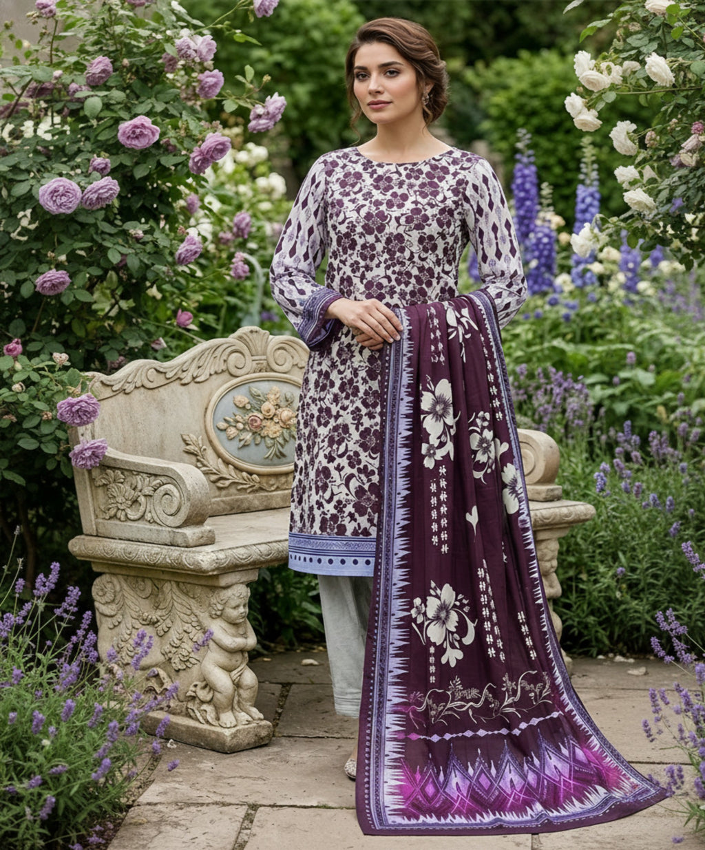 Jubilee Luxury Printed Summer Lawn 3pc D15
