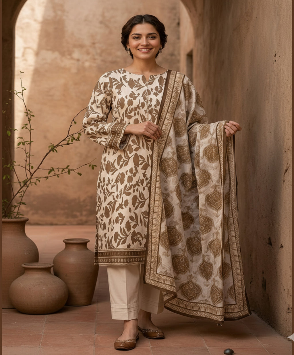Jubilee Luxury Printed Summer Lawn 3pc D6