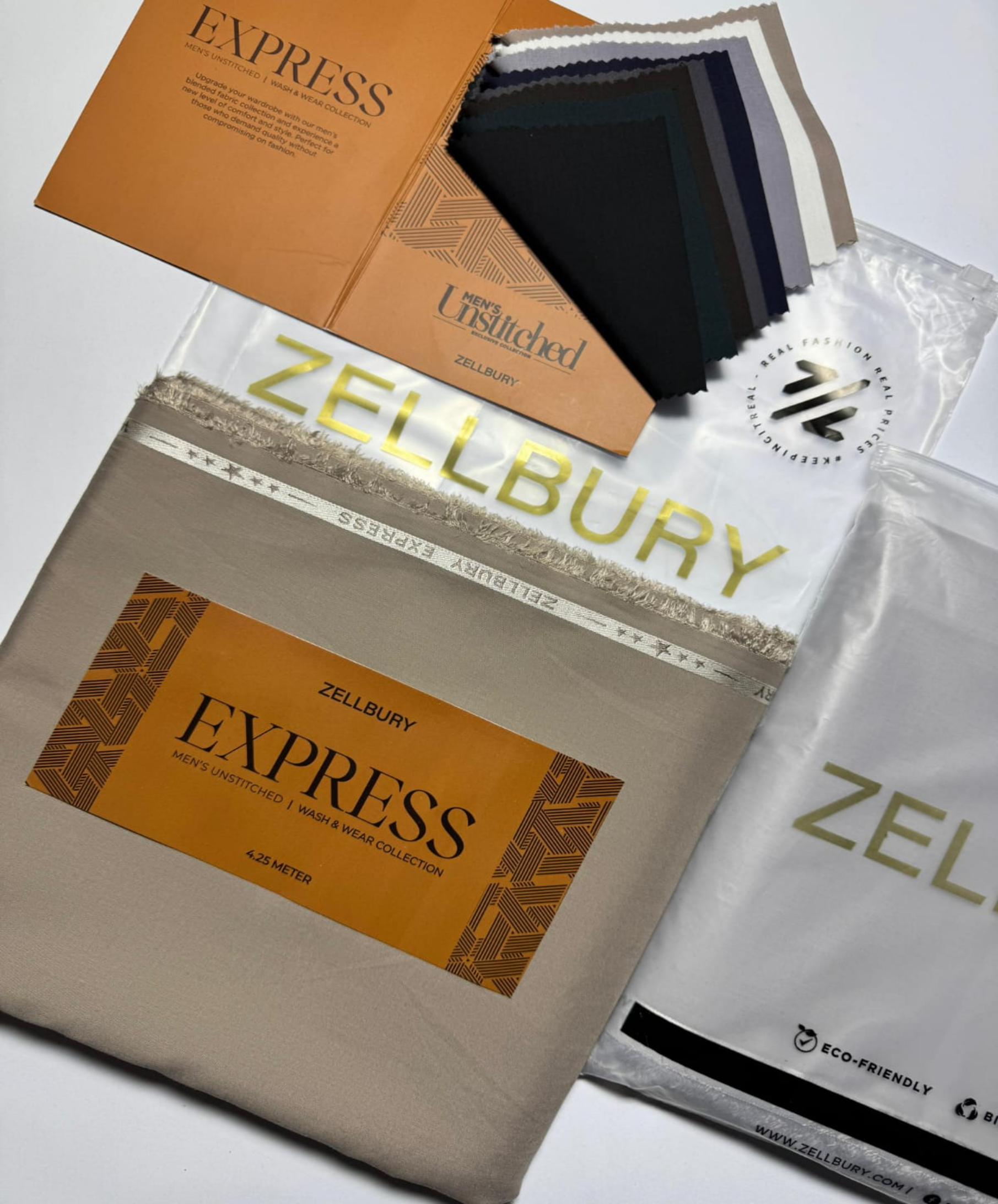 Zellbury EXPRESS - Men's Unstitched | Wash & Wear Collection
