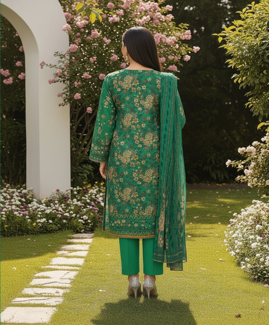 Jubilee Luxury Printed Summer Lawn 3pc D8