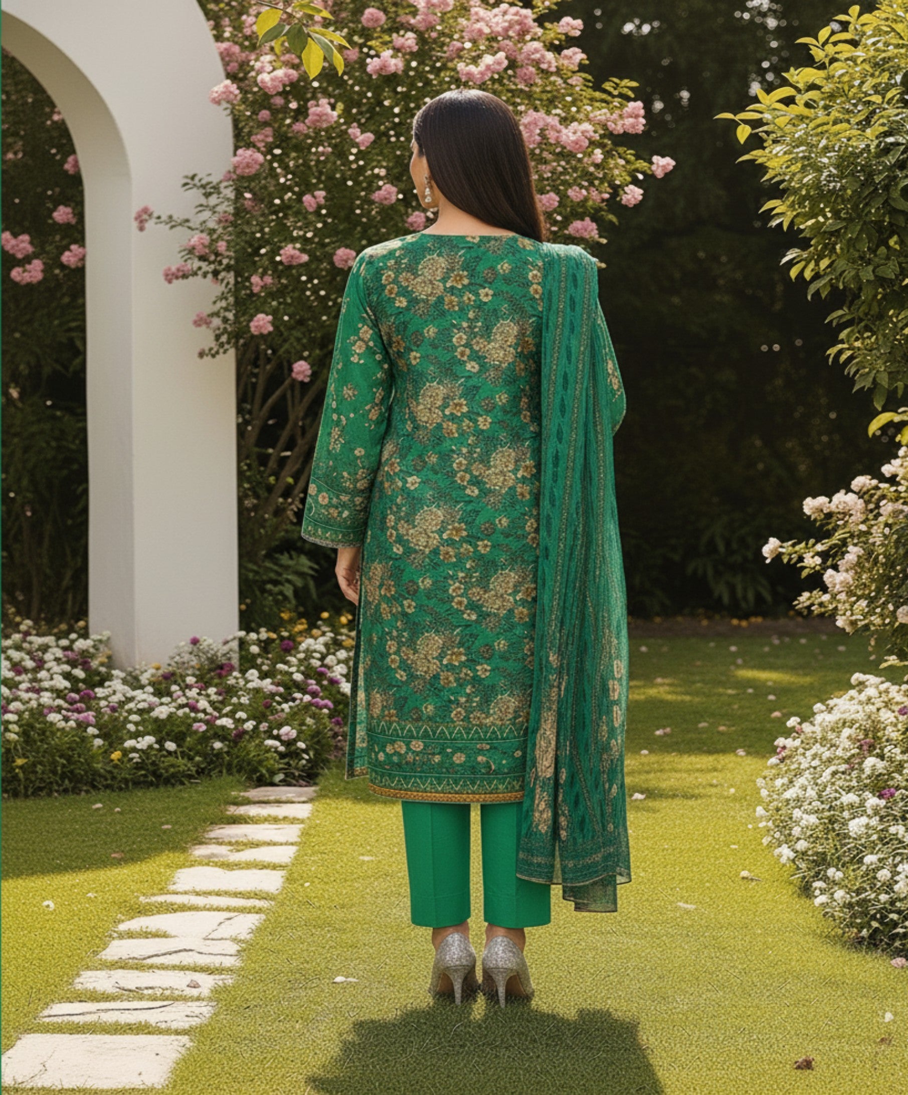Jubilee Luxury Printed Summer Lawn 3pc D8