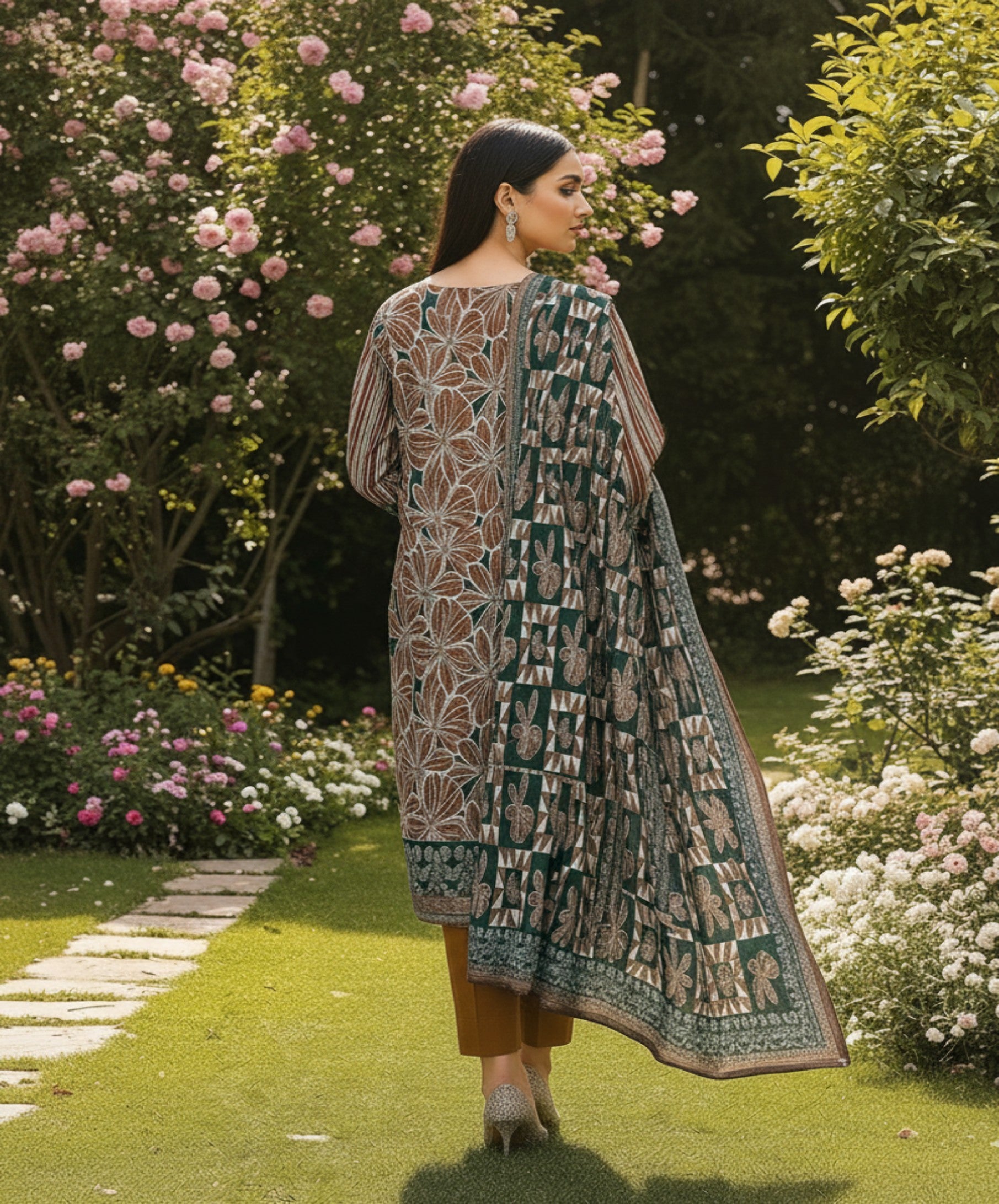 Jubilee Luxury Printed Summer Lawn 3pc D1