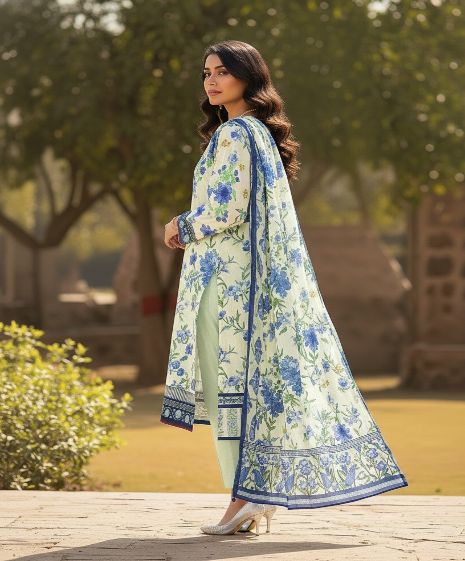 Jubilee Luxury Printed Summer Lawn 3pc D5